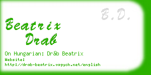 beatrix drab business card